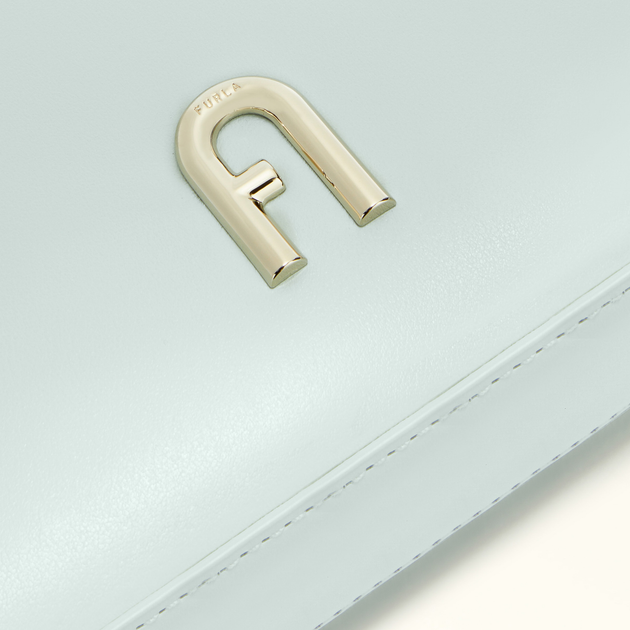 Torebka crossbody damska mała ze skóry naturalnej Furla WE00615AX0733AJ0001007 Jasnoniebieska - obraz 5