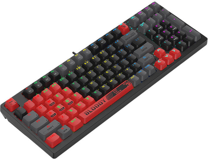 Клавіатура дротова A4Tech Bloody S98 Sports RGB BLMS Red Plus USB Black-Red (A4TKLA47388) - зображення 4