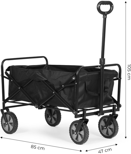 Садовий візок ModernHome by Multistore 47 x 105 см чорний (BP-025 BLACK) - зображення 7