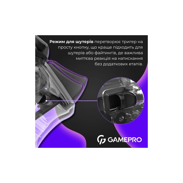 Геймпад GamePro GPX13T 2.4G/BT 5.1/USB/PC/iOS/Android RGB Transparent - изображение 6