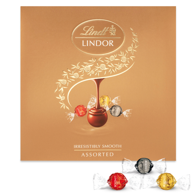 Конфеты Lindt Lindor Assorted ассорти из молочного, белого и черного шоколада, 150г - Фото 1 Конфеты Lindt Lindor Assorted ассорти из молочного, белого и черного шоколада, 150г - изображение 1