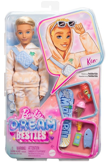 Lalka Barbie Dream Besties Ken JFX75 (0194735281916) - obraz 1