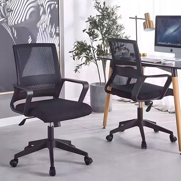 Офісне крісло ModernHome by Multistore чорне (OF-2220 BLACK) - зображення 9