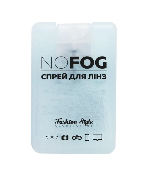 Спрей для оптики очков линз от запотевания очистки Fashion Style NO FOG 20 мл (S009 2) - Фото 1 Спрей для оптики очков линз от запотевания очистки Fashion Style NO FOG 20 мл (S009 2) - изображение 1