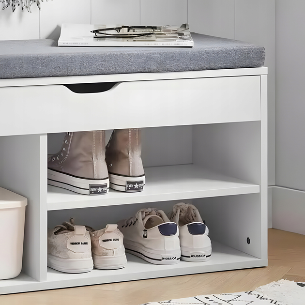 Тумба для взуття ModernHome by Multistore 3 полиці біла (WYJ-249) - зображення 7