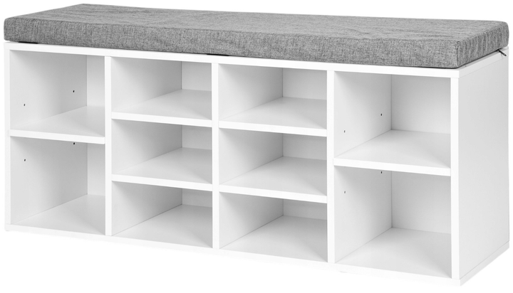 Szafka na buty ModernHome by Multistore 10 półek biała (WYJ-015) - obraz 3