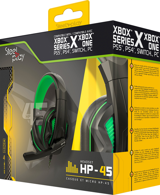 Навушники SteelPlay HP45 Black-Green (JVAXBSX00002) - зображення 6