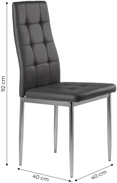 Набір стільців для кухні та вітальні ModernHome by Multistore 4 шт хром (5904224306632) - зображення 6