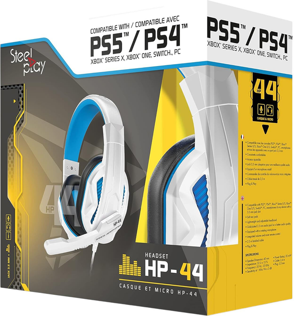 Навушники SteelPlay HP44 White (JVAPS500007) - зображення 6