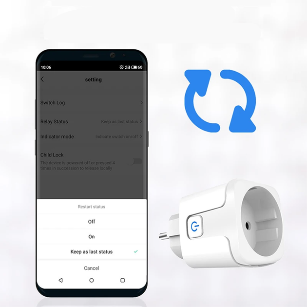 Умная WiFi розетка 20А, Tuya Smart 4400Вт, Белая / Смарт розетка с счетчиком электроэнергии - Фото 3 Умная WiFi розетка 20А, Tuya Smart 4400Вт, Белая / Смарт розетка с счетчиком электроэнергии - изображение 3