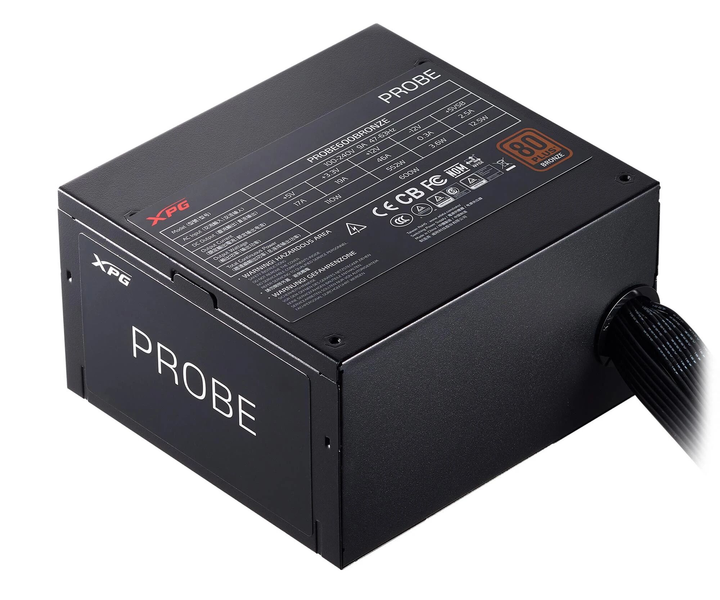 Блок питания XPG Probe 600W 80 Plus Bronze (PROBE600B-BKCEU) EU - изображение 2