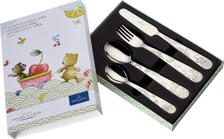 Villeroy & Boch Hungry as a Bear дитячий набір столових приладів 4 предмета 1265312091 - зображення 2