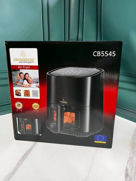 Фритюрниця повітряна 8 програм 1200Вт 4л Crownberg CB 5545 Мультипіч, Аерогриль - зображення 3