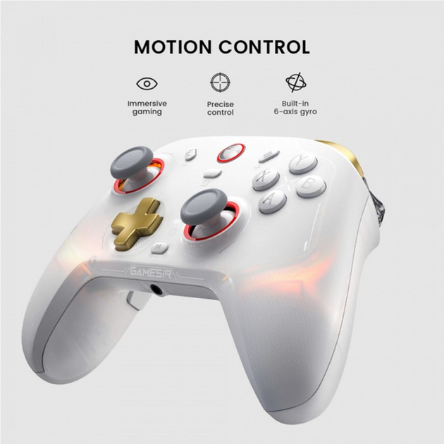 Kontroler bezprzewodowy GameSir Cyclone 2 Bundle White (6936685221369) - obraz 4