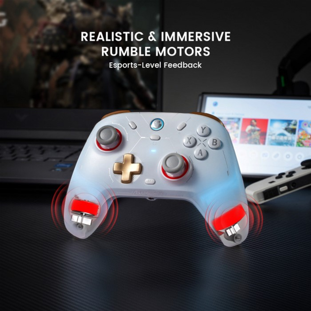 Kontroler bezprzewodowy GameSir Cyclone 2 Bundle White (6936685221369) - obraz 5