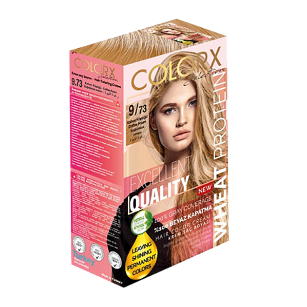 Крем-краска COLORX для волос №9.73 Блонд карамельный 50 мл от продавца ...