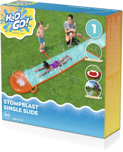 Одномісна гірка Bestway H2OGO StompBlast 488 см (6941607367537) - зображення 8