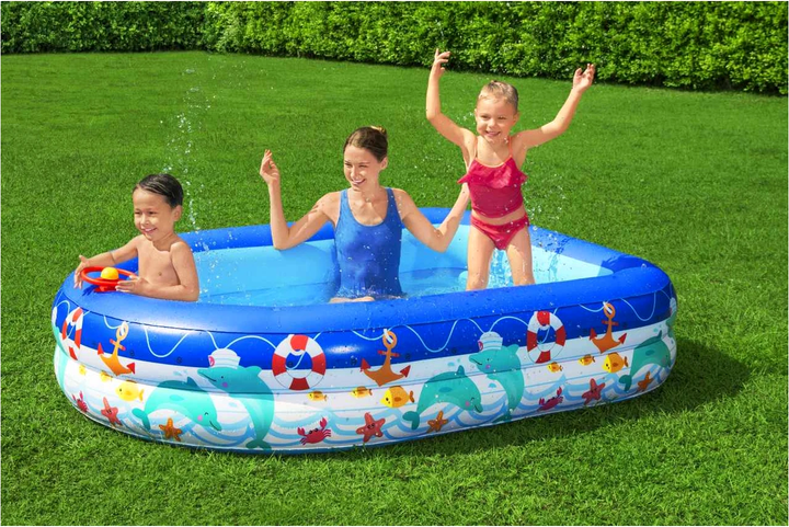 Надувний басейн Bestway з балдахіном Ocean 213 x 155 см (6941607312643) - зображення 6