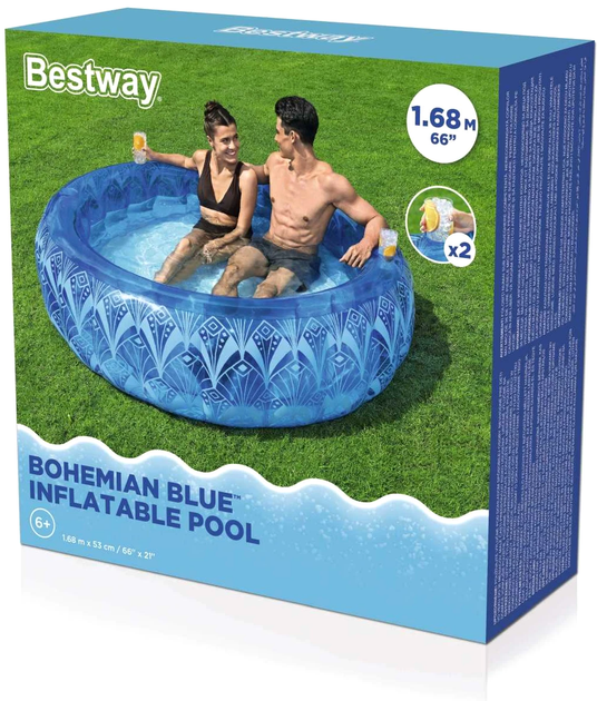 Надувний басейн Bestway Boho Designs 168 х 53 см (6941607368404) - зображення 9