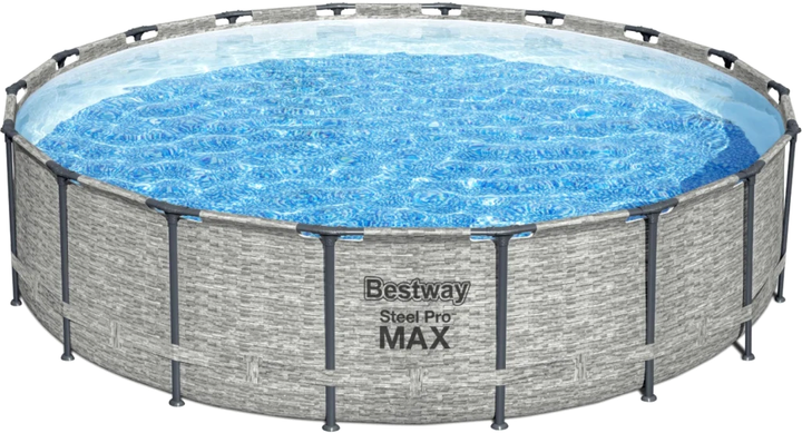 Basen stelażowy Bestway Steel Pro Max Imitacja Kamienia 18 FT + 5 w 1 + Akcesoria 549 x 122 cm (6941607310496) - obraz 2