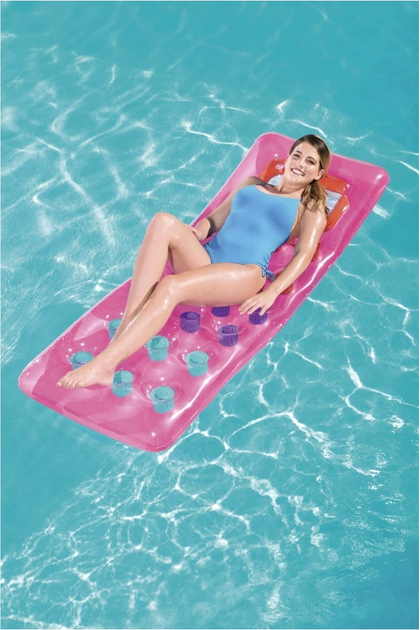 Materac dmuchany Bestway plażowy 188 x 71 cm Różowy (5903864912050) - obraz 3