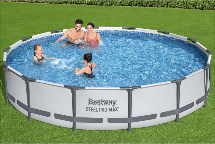 Басейн на стійках Bestway Steel Pro Max + 3-в-1 + насос + фільтр II 427 x 84 см 14 FT (6941607328897) - зображення 6