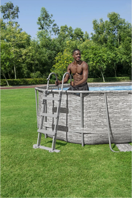 Стійка-басейн Bestway Power Steel Swim Vista з вікном + 6 в 1 + пісочний насос 488 x 305 x 107 см 16 x 10 футів (6941607311486) - зображення 6