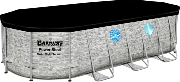 Стійка-басейн Bestway Power Steel Swim Vista з вікном 549 x 274 x 122 см 18 x 9 FT + 7-в-1 (6941607311257) - зображення 10