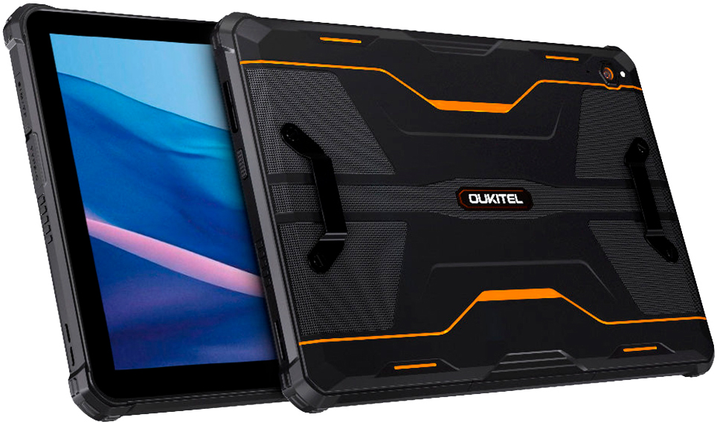 Планшет Oukitel RT6 10.1 FHD+ /8GB/256GB/ MT8788 /20000mAh/ 16+16Мп /IP69K/ NFC / LTE чорний/оранжевий 293191 - зображення 2