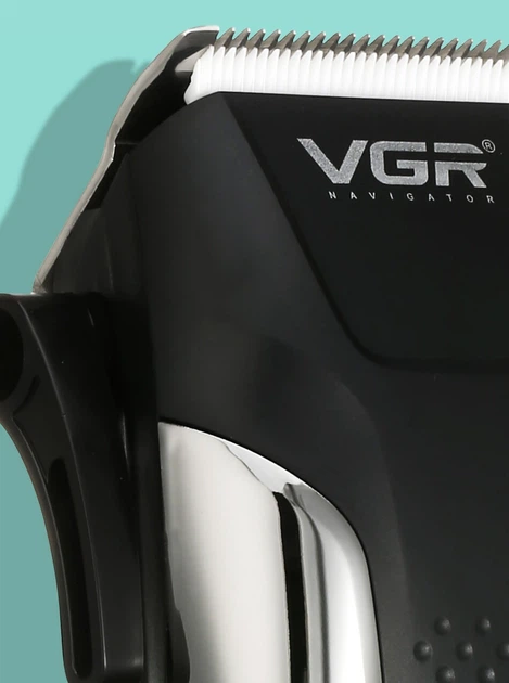 Профессиональная машинка для стрижки волос и бороды VGR V-120 Pro Черный + Ножницы - изображение 8