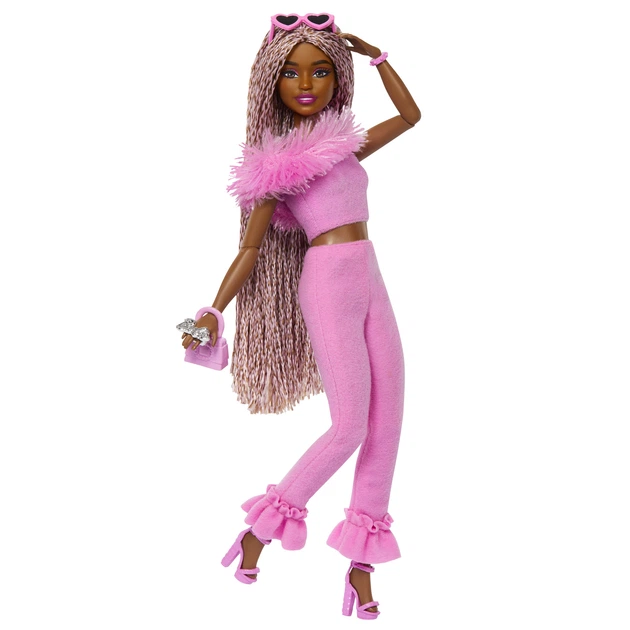 Lalka Barbie Barbiecore Fashionistka Lalka w kostiumie z piór HYV28 (194735255962) - obraz 2