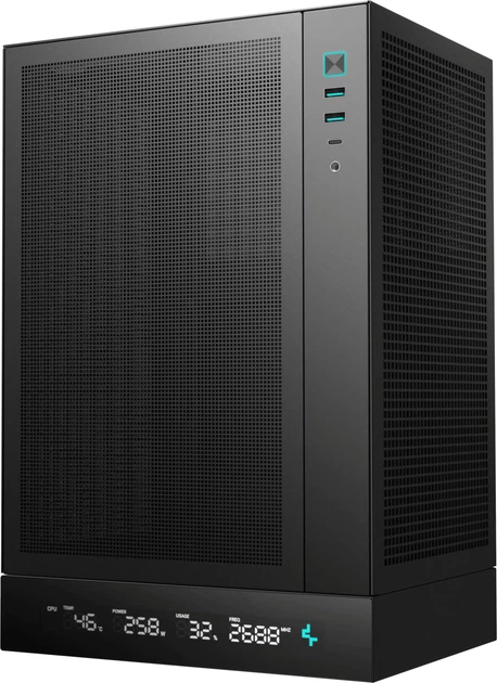 Корпус DeepCool CH170 Digital Black (R-CH170-BKNPI0D-G-1) - зображення 3