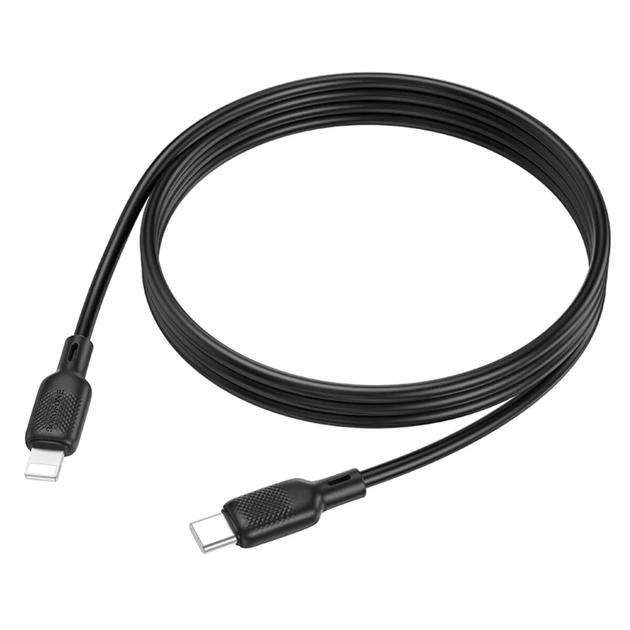 Кабель BOROFONE BX113 Lenny PD silicone charging data cable Type-C to Lightning 1м Black (6941991115370) - изображение 4