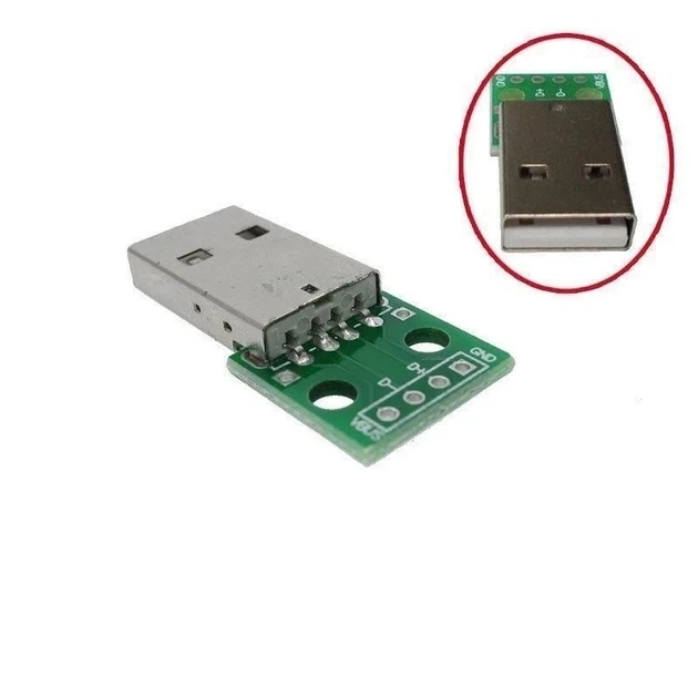 Адаптер-конвертер USB на DIP 2,54, штекер на платі, Arduino - зображення 2