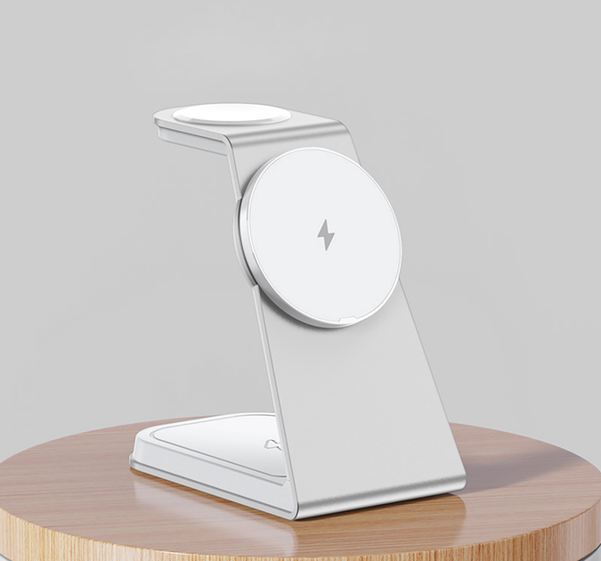 Бездротовий зарядний пристрій Proove Omni Power 3 in 1 White (555390003) - зображення 2