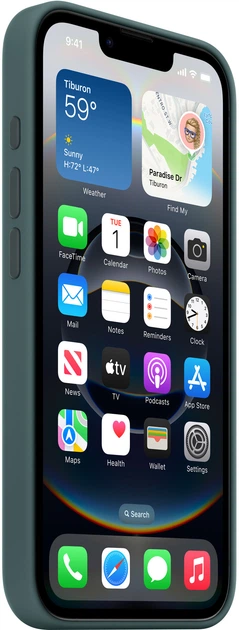 Панель Apple Silicone для Apple iPhone 16e Lake Green (MD3X4) - зображення 3
