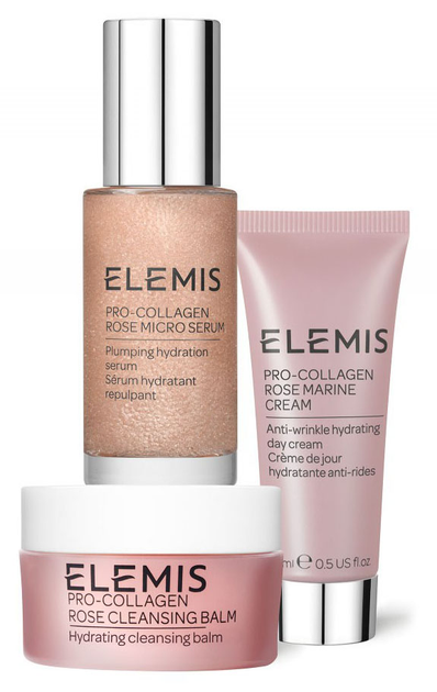 Набір косметики для догляду Elemis The Pro-Collagen Rose Icons Бальзам очищувальний 20 г + Сироватка 30 мл + Денний крем 15 мл (641628892075) - зображення 4