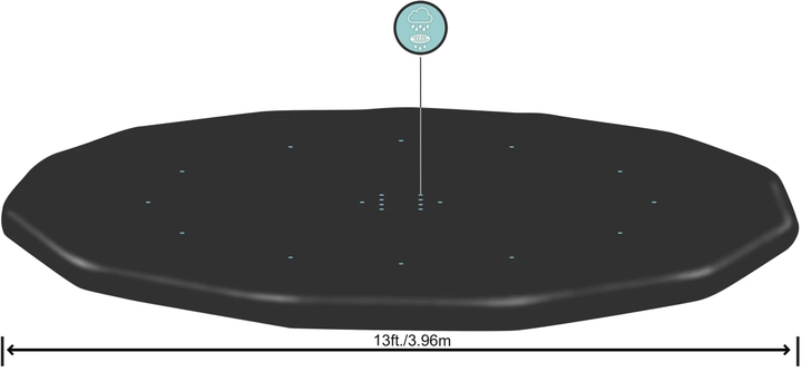 Накриття для панельного басейну Bestway Hydrium 366 см / 12 FT 401 см (6941607354780) - зображення 2