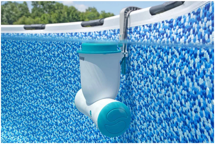 Фільтруючий насос для басейну Bestway Skimatic FlowClear 3974 л/год зі скімером + Змінний фільтр (6941607365571) - зображення 7
