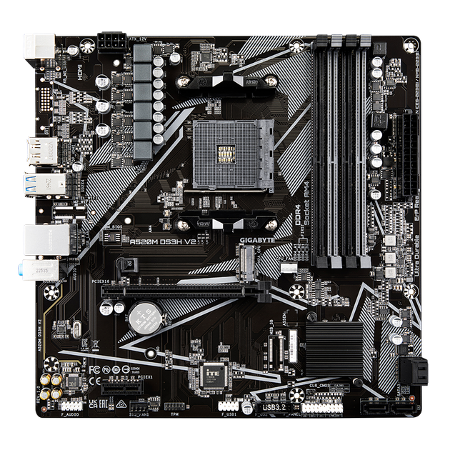 Материнська плата Gigabyte A520M DS3H V2 Socket AM4 (A520M DS3H V2) - изображение 3