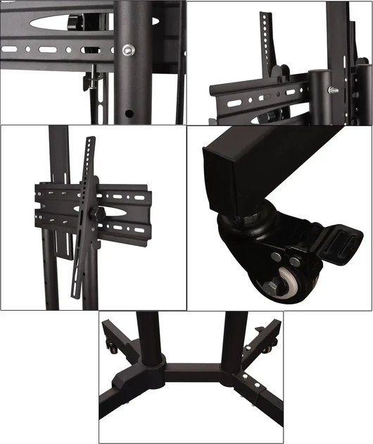 Кріплення для телевізора підлогове V-Star TV CART 1500/8005 32-70 / Мобільна стійка тримач кронштейн для ТВ - Фото 7 Кріплення для телевізора підлогове V-Star TV CART 1500/8005 32-70 / Мобільна стійка тримач кронштейн для ТВ - зображення 7
