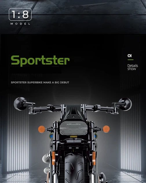 Дитячий конструктор Мотоцикл Harley Davidson 586 деталей Technic - зображення 5