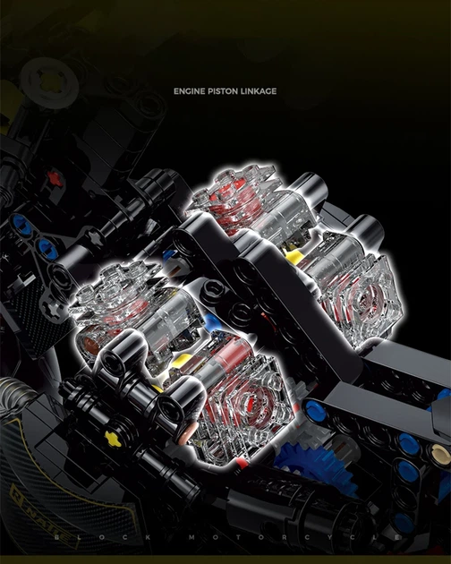 Дитячий конструктор Мотоцикл Harley Davidson 586 деталей Technic - зображення 8