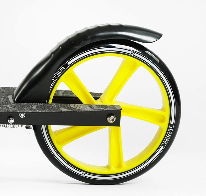 Самокат двухколесный "Best Scooter" SH-10865(4) "SHARK", с ручным тормозом, зажим руля, колеса PU - 20 см, 1 амортизатор, в коробке - Фото 4 Самокат двухколесный "Best Scooter" SH-10865(4) "SHARK", с ручным тормозом, зажим руля, колеса PU - 20 см, 1 амортизатор, в коробке - изображение 4