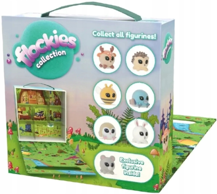 Ekskluzywna figurka Flockies Walizka Zielona Myszka Mila (5904754608992) - obraz 3