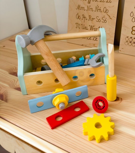 Ігровий набір Tooky Toy Дерев'яний ящик з інструментами (6972633374411) - зображення 3
