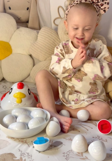 Sorter Woopie Edukacyjna kurka Montessori nauka kształtów (5906280652012) - obraz 6
