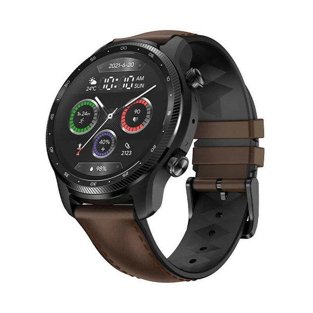 Смарт-годинник Ticwatch Pro 3 Ultra 1.4" / LTE / GPS / Wi-Fi / Bluetooth 5.0 / Водонепроникність IP68 / До 3 днів роботи / Прийом дзвінка / Black-brown Б/В - зображення 7