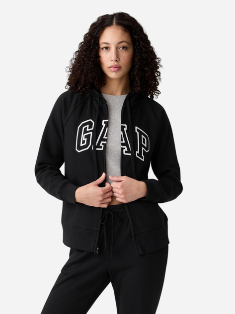 Bluza damska rozpinana streetwear z kapturem GAP 463503-02 XS Czarna (1200112690444) - obraz 4