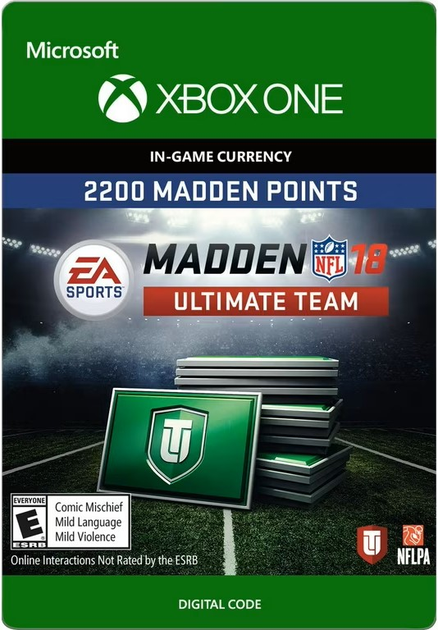 Карта поповнення Microsoft Xbox One Madden NFL 18: MUT 2200 Madden Points (Електронний код) (7F6-00125) - зображення 1